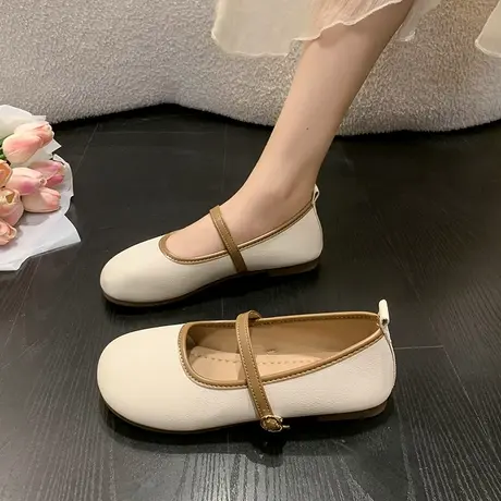 玛丽珍鞋女鞋2024年新款仙女温柔平底单鞋女夏秋款软底百搭奶奶鞋商品大图