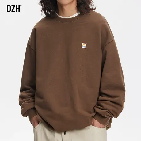 男士圆领卫衣男春秋套头宽松外套2024年春季新款男装青少年打底衫商品大图