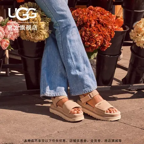 UGG夏季女士舒适休闲厚底可调式束带魔术贴设计时尚凉鞋 1136783商品大图