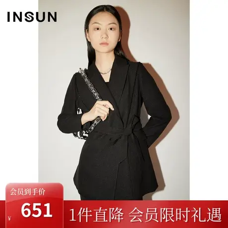 恩裳COVER秋季时尚亮葱吸晴经典风琴宽松型通勤西装外套图片