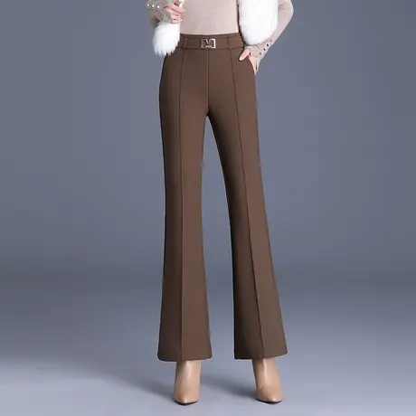 气质喇叭裤女秋冬2023新款高腰显瘦垂感微喇西装裤通勤长裤休闲裤商品大图