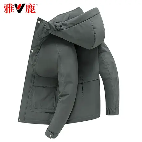雅鹿官方店羽绒服男款短款冬季时尚2023年新款鸭绒外套品牌正品LB图片