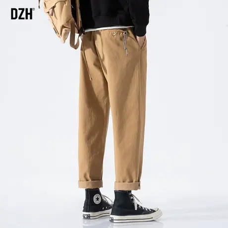 男士卡其色裤子男春夏宽松直筒裤美式高街垂感休闲裤2023新款长裤商品大图