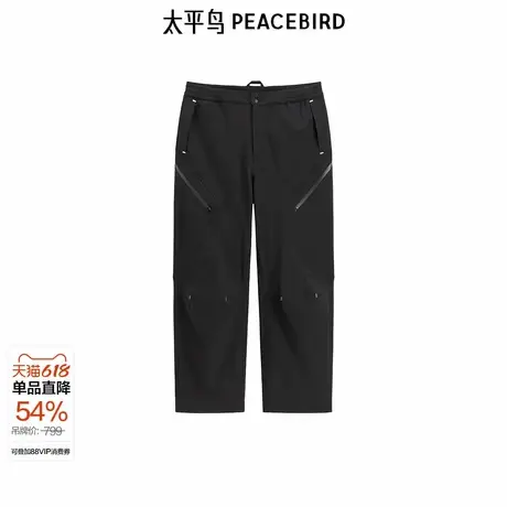 【商场同款】太平鸟男装工装休闲裤冬新款宽松伞兵裤潮B2GLE4437商品大图