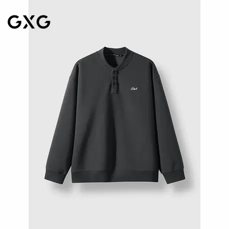 GXG男装亨利领卫衣男美式少年感慵懒上衣25年春新款#G25D313089商品大图