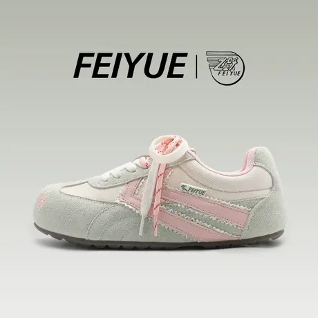 feiyue/飞跃女鞋运动赛车鞋女2025秋冬新款透气休闲增高德训鞋子商品大图