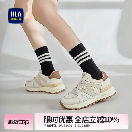 HLA/海澜之家女鞋秋冬新款厚底增高休闲潮阿甘鞋透气跑步运动板鞋商品大图