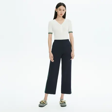 LANCY/悦朗姿新款夏季休闲裤子女高腰垂感运动薄款商场同款奥莱商品大图