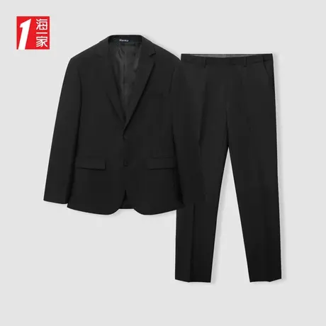 海一家职业面试套西2023秋季新款商务正装两件套简约男士西服套装图片