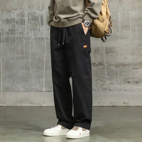 百搭休闲束脚裤潮流直筒束脚工装裤透气裤子男款秋季休闲裤潮流男商品大图