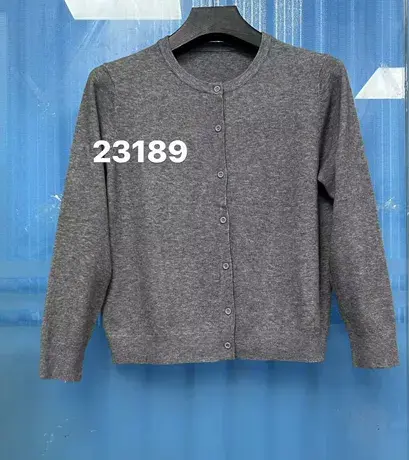 享永子【匠心之作】60支精纺65.5%山羊绒圆领针织开衫外套女春秋图片