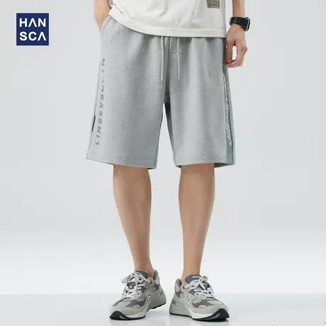 hansca休闲短裤男夏季美式潮牌宽松直筒篮球运动大码外穿五分裤子商品大图
