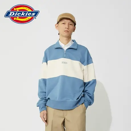 Dickies 24春夏新款 休闲百搭拉链立领条纹宽松卫衣图片