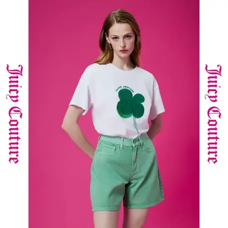 Juicy Couture橘滋初秋季女装新款式薄荷立体水洗牛仔短裤商品大图