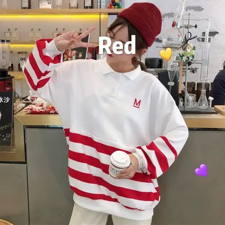 超火cec卫衣2019新款女韩版潮ins洋气宽松bf慵懒风春秋季薄款外套商品大图