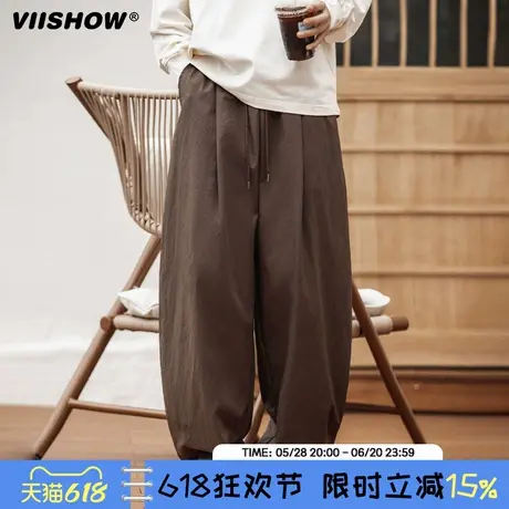 VIISHOW宽松阔腿休闲裤男2025年春季新品潮牌美式长裤百搭裤子男商品大图