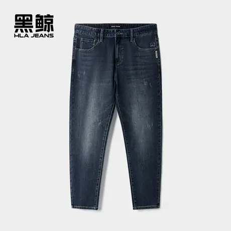 海澜之家旗下黑鲸时尚窄脚牛仔裤男2025年秋季新品男士长裤图片