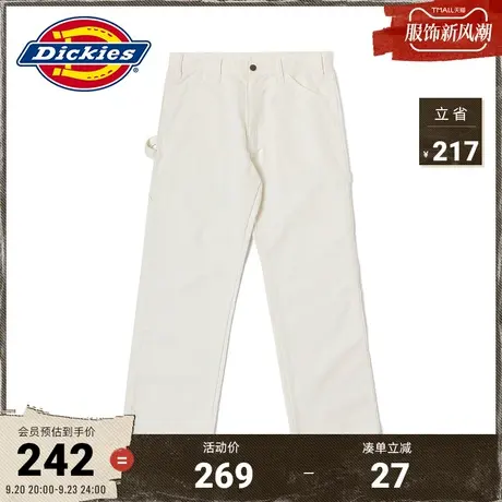 Dickies商场同款 秋冬 工装风灵感男式休闲直筒纯棉长裤商品大图