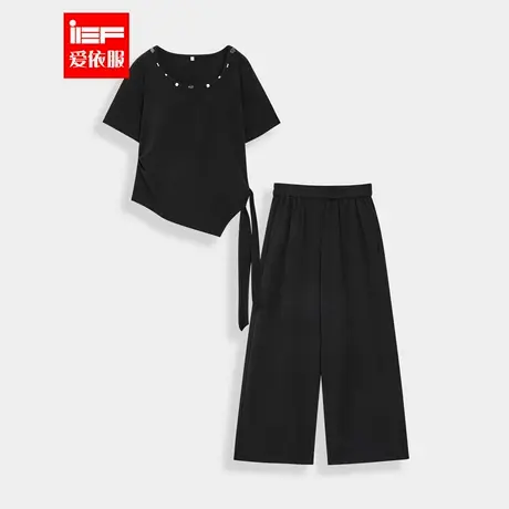 IEF/爱依服【大码女装】2025夏季新款法式文艺知性气质上下套裤图片