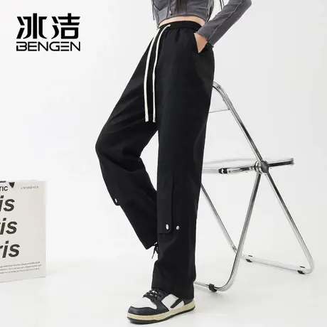冰洁2023款棉致工装裤男女装直筒运动潮牌ins美式宽松休闲裤子MYY商品大图