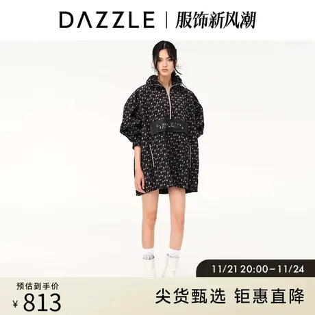DAZZLE迪士尼米奇系列 地素奥莱春季女士短外套印花夹克图片