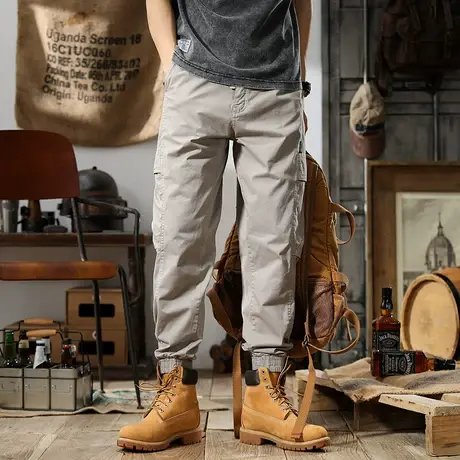 Modi Nick/摩帝尼克男士直筒潮流工装休闲裤裤子男裤修身潮牌百搭商品大图