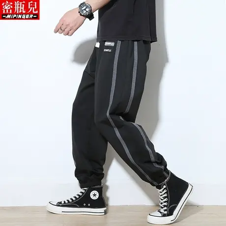 密瓶儿潮牌运动裤男宽松秋季男士大码胖子休闲裤青少年休闲裤子男商品大图