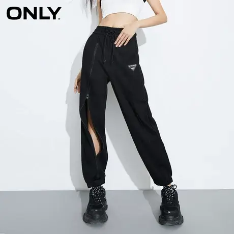 ONLY奥莱2023夏季新款宽松高腰弹力抽绳束脚卫裤休闲裤商品大图