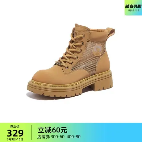 骆驼户外鞋女鞋2024年春季新款时尚舒适马丁靴厚底增高休闲雪地靴图片