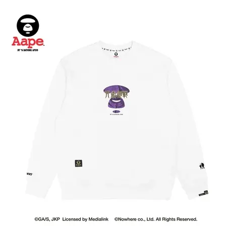 Aape联名Jujutsu Kaisen男装秋冬漫画薄绒宽松圆领卫衣9578XXJ商品大图