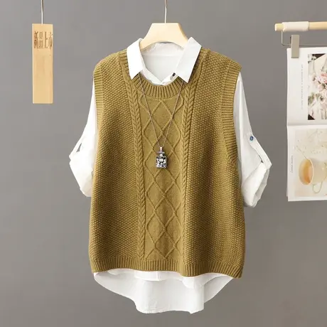 秋季2023新款女士针织马甲女款春秋毛衣背心外穿坎肩马夹外搭上衣图片