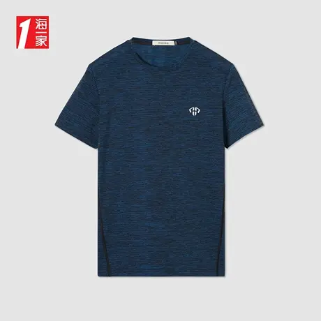 海一家运动活力透气短T舒适圆领青春休闲短袖T恤男商品大图