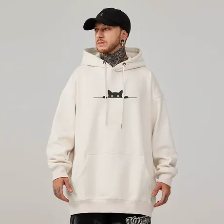 大码卫衣男装连帽衫加肥加大宽松女加绒打底情侣装春秋季胖子外套商品大图