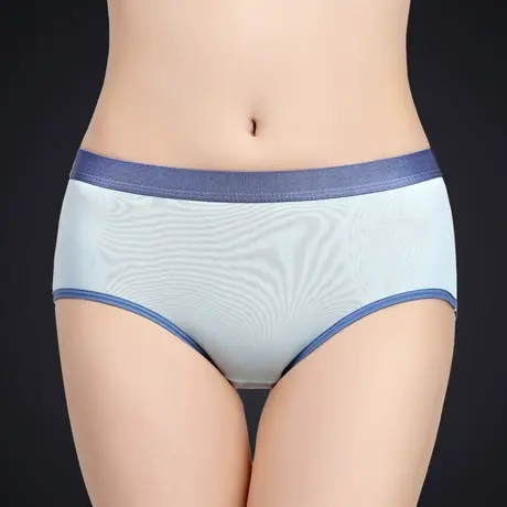 冰丝女士内裤莫代尔裆女三角中腰夏超薄性感透气大码速干女式夏季商品大图