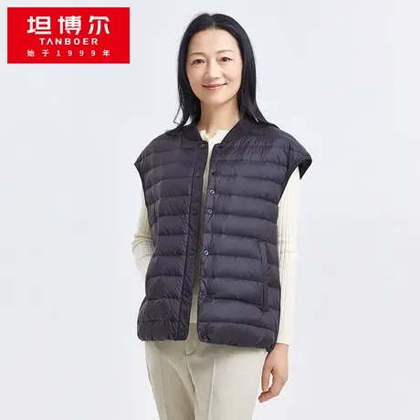 坦博尔羽绒马甲女中老年落肩护肩轻薄保暖舒适秋冬外套TB210026图片