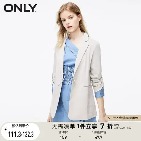 【西服合集】ONLY奥莱修身chic风翻领薄款西装外套女商品大图