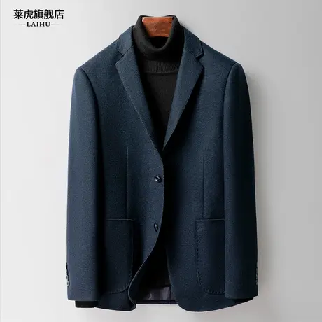 羊毛呢子西装外套男士秋冬季韩版加厚单件休闲小西服男修身上衣潮商品大图