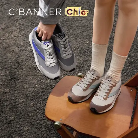 【Chic°主题款】千百度时尚休闲鞋女春季新运动德训鞋慢跑鞋百搭图片
