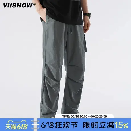 VIISHOW户外休闲裤男夏季薄款工装长裤日系潮牌高街男生速干裤子商品大图