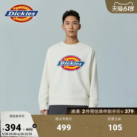 Dickies25春夏新款 经典三色大LOGO圆领毛圈布内里卫衣  男女情侣图片
