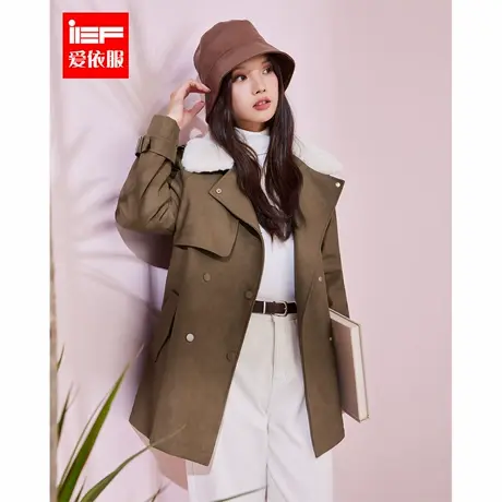 IEF/爱依服热力感2023冬季新款美式时尚潮酷加绒加厚保暖中长外套商品大图