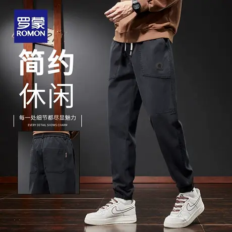 罗蒙休闲裤男士2025秋季新款宽松束脚哈伦运动裤潮流长裤子男N1Z商品大图