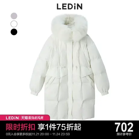 【百亿补贴】乐町甜美带帽羽绒服保暖多巴胺宽松柔软女圆领轻薄商品大图