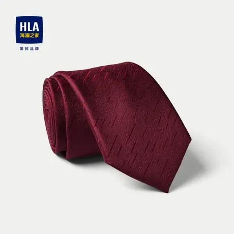 HLA/海澜之家含桑蚕丝领带2023新款商务喜庆婚宴质感光泽色织领带图片