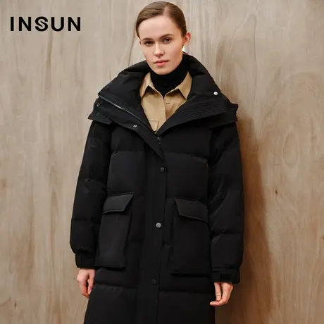 INSUN恩裳线上专选冬季大口袋高克重白鹅绒羽绒服商品大图