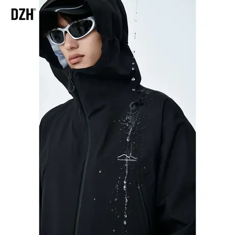 男士防水冲锋衣男外套男款秋季休闲痞帅男装2024新款运动工装夹克商品大图