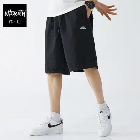 伟臣潮流大码男装轻薄速干休闲短裤胖子中裤肥佬加大宽松五分裤男图片