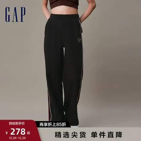 Gap女装早春LOGO高腰运动裤长裤宽松高级时尚潮流阔腿裤841155商品大图