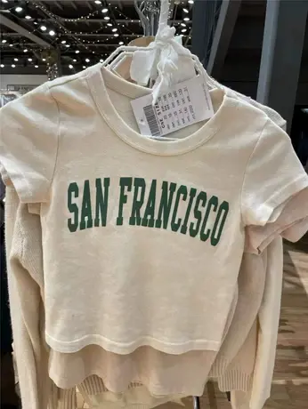 2022夏季新款bm复古字母印花高腰百搭短袖t恤女短款辣妹显瘦上衣商品大图