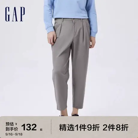 Gap男装2023秋季新款通勤阔版休闲长裤850766时尚宽松卡其裤图片